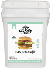 Augason Farms Black Bean Burger Bucket - 4 Gallon