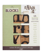 Dayspring Inspirational Words- Letterpress Blocks, Set of 15