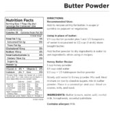 Butter Powder Nutritional Information