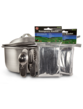 Cooking Pot, Multi-Utensil Tool, and Emergency Blankets