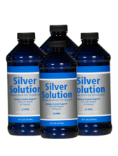 4SilverSolutionLiquidBottles